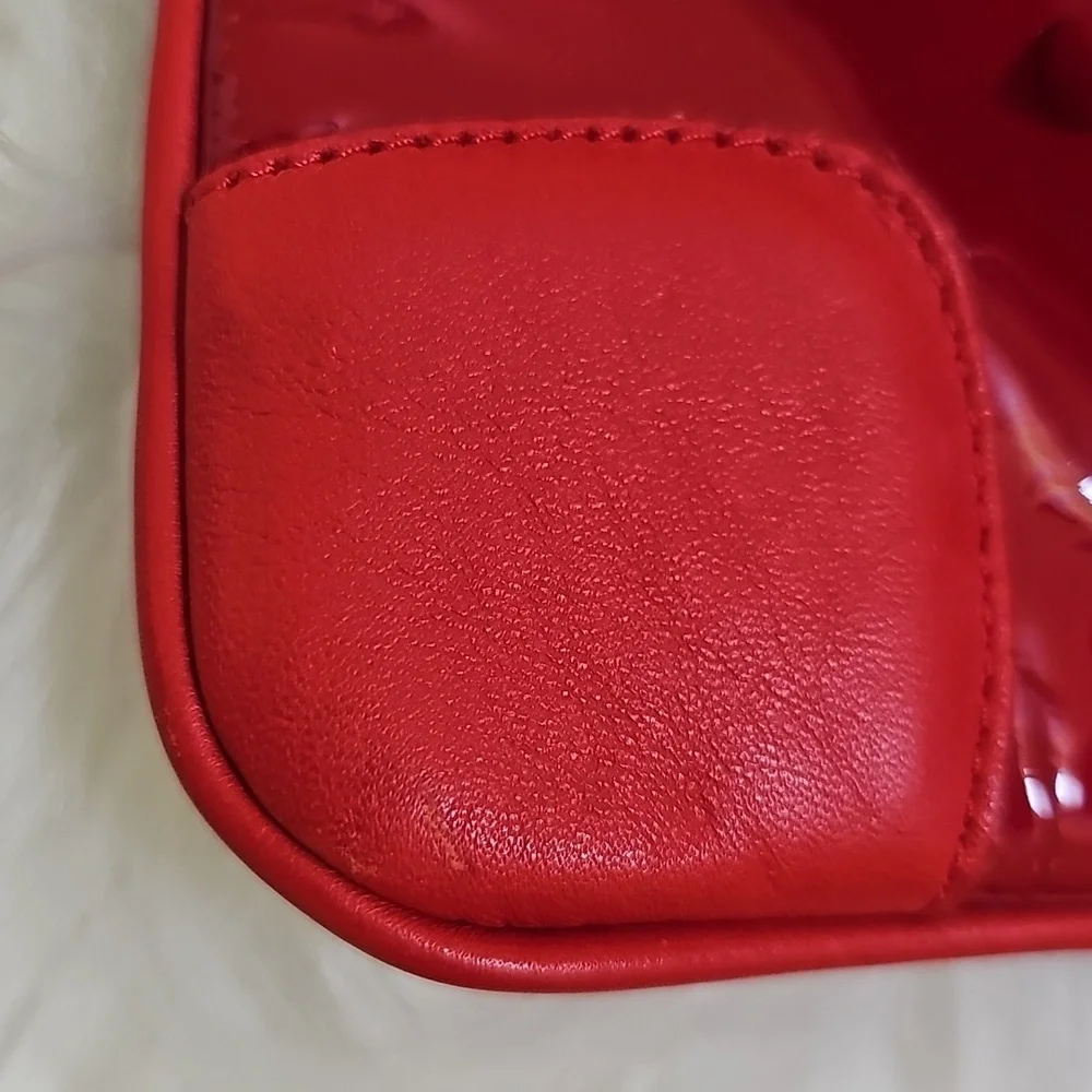 CHRISTIAN LOUBOUTIN Red Patent Leather Loubiposh Spiked Clutch Bag - Picture 14 of 17